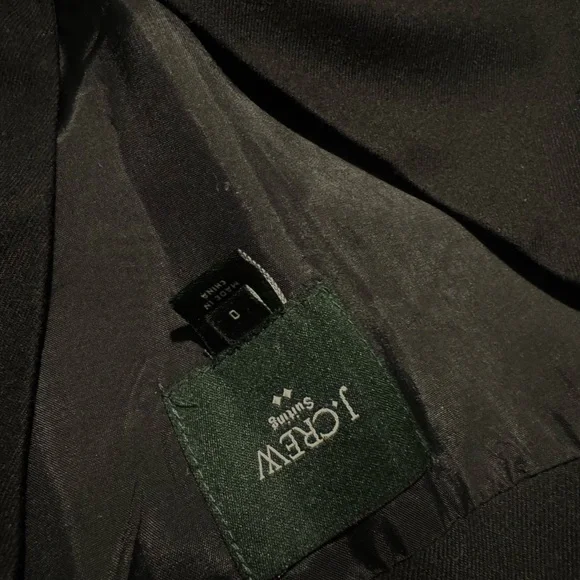 J. CREW Factory Suiting Wool Blend Black Sheath Career Dress Size 0 V Neck - Picture 6 of 11